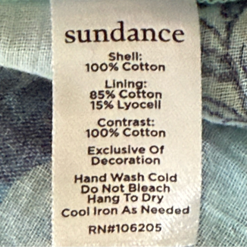 SUNDANCE Fields of‎ Beauty Floral Turquoise Boho 100% Cotton Dress XS - Picture 14 of 16